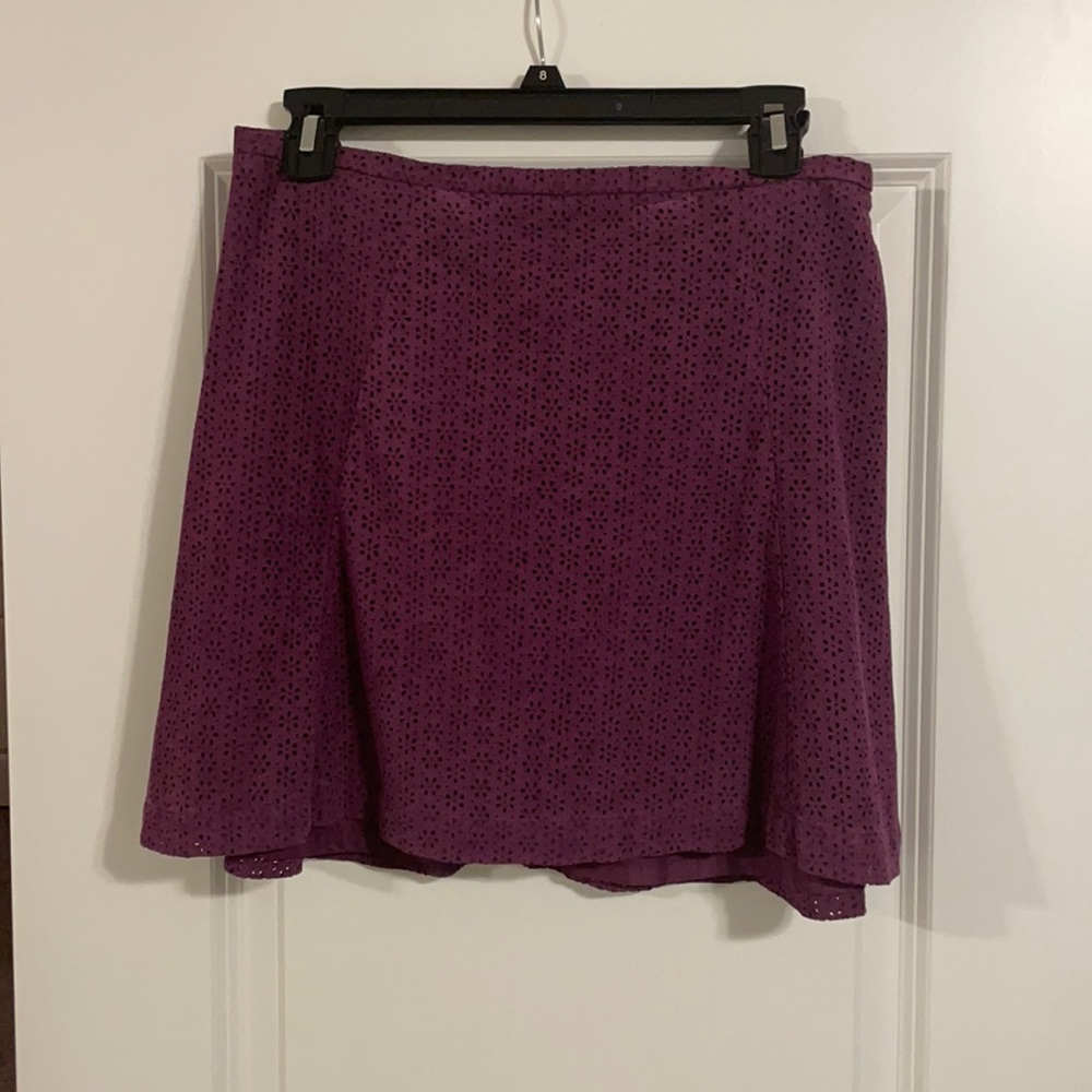 Faux suede a-line mini skirt